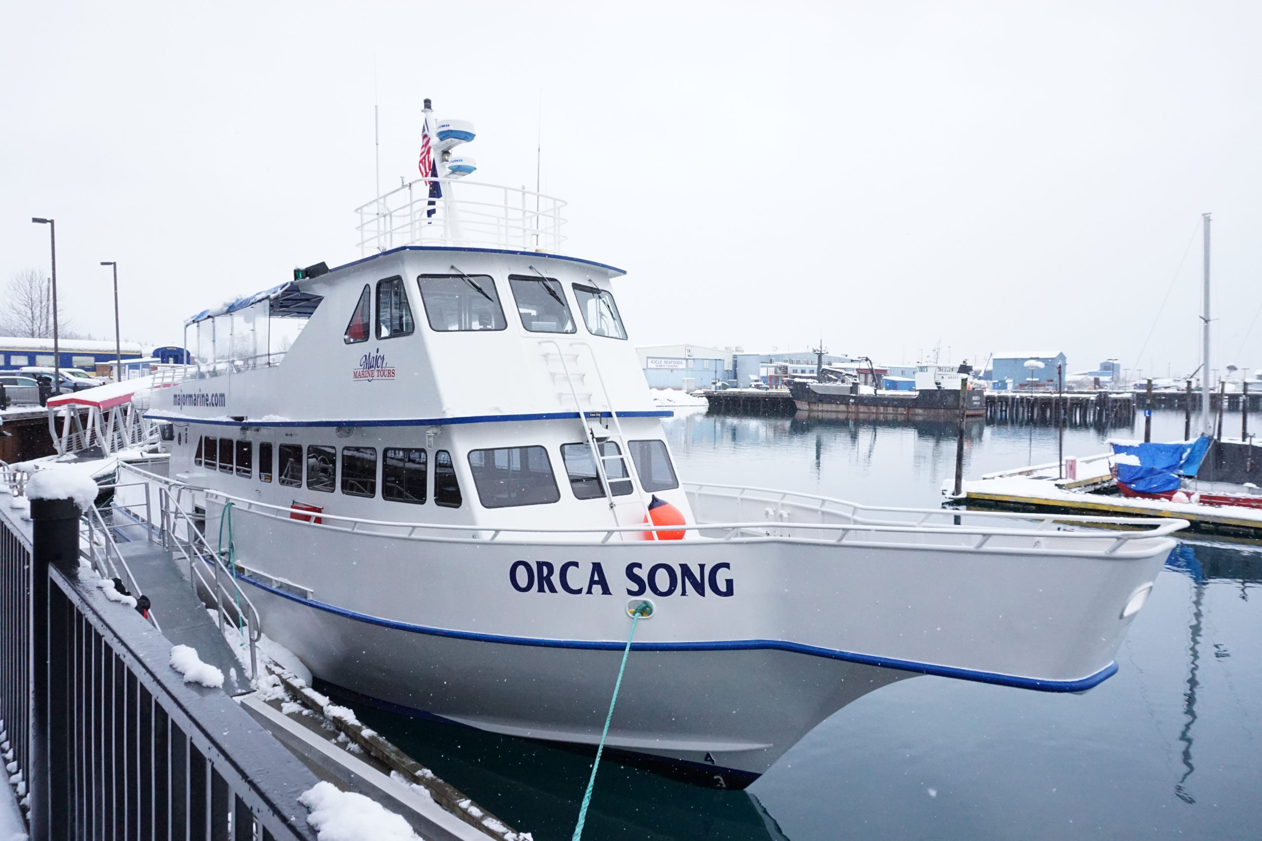 Orca Song docked in spring